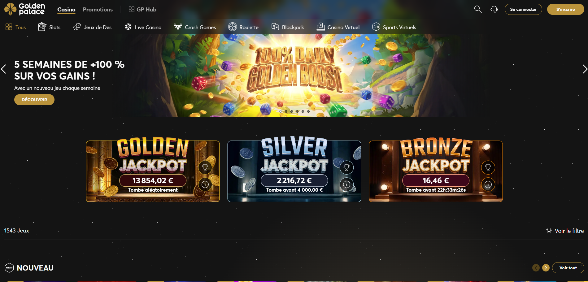 Golden Palace, zestig jaar dobbelstenen